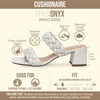 CUSHIONAIRE Onyx Braided Chunky Heels for Women with Block Heel and Memory Foam(Ivory)