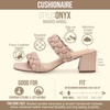 CUSHIONAIRE Onyx Braided Chunky Heels for Women with Block Heel and Memory Foam(Nude)