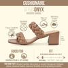 CUSHIONAIRE Onyx Braided Chunky Heels for Women with Block Heel and Memory Foam(Tan)