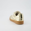 CUSHIONAIRE Women’s Astro Retro Sneaker, Lace-Up Design +Memory Foam, Wide Widths Available(Gold Metallic)