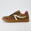 CUSHIONAIRE Women’s Astro Retro Sneaker, Lace-Up Design +Memory Foam, Wide Widths Available(Leopard Microsuede)