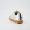 CUSHIONAIRE Women’s Astro Retro Sneaker, Lace-Up Design +Memory Foam, Wide Widths Available(Silver Metallic)