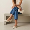 CUSHIONAIRE Women’s Bay Kitten Heel Dress Shoe +Memory Foam, Wide Widths Available(Beige)