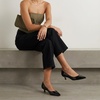 CUSHIONAIRE Women’s Bay Kitten Heel Dress Shoe +Memory Foam, Wide Widths Available(Black Patent)