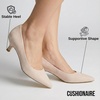 CUSHIONAIRE Women’s Bay Kitten Heel Dress Shoe +Memory Foam, Wide Widths Available(Microsuede Blush)