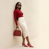 CUSHIONAIRE Women’s Bay Kitten Heel Dress Shoe +Memory Foam, Wide Widths Available(Red Patent)