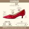 CUSHIONAIRE Women’s Bay Kitten Heel Dress Shoe +Memory Foam, Wide Widths Available(Red Patent)