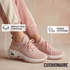 CUSHIONAIRE Women’s Blaze Stretch Knit Slip on lace Sneaker +Memory Foam & LiteSole Technology(Blush)