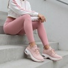 CUSHIONAIRE Women’s Blaze Stretch Knit Slip on lace Sneaker +Memory Foam & LiteSole Technology(Blush)