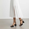 CUSHIONAIRE Women’s Cherry platform dress sandal +Memory Foam and Wide Widths Available(Black Patent)