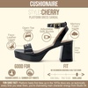 CUSHIONAIRE Women’s Cherry platform dress sandal +Memory Foam and Wide Widths Available(Black Patent)