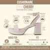 CUSHIONAIRE Women’s Cherry platform dress sandal +Memory Foam and Wide Widths Available(Ivory)