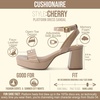 CUSHIONAIRE Women’s Cherry platform dress sandal +Memory Foam and Wide Widths Available(Nude Patent)