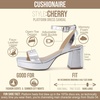 CUSHIONAIRE Women’s Cherry platform dress sandal +Memory Foam and Wide Widths Available(Silver)