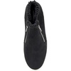 CUSHIONAIRE Women’s Heaven Hidden Wedge Faux Shearling Sneaker +Memory Foam(Black)