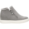 CUSHIONAIRE Women’s Heaven Hidden Wedge Faux Shearling Sneaker +Memory Foam(Grey)