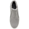 CUSHIONAIRE Women’s Heaven Hidden Wedge Faux Shearling Sneaker +Memory Foam(Grey)