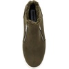CUSHIONAIRE Women’s Heaven Hidden Wedge Faux Shearling Sneaker +Memory Foam(Olive)