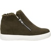 CUSHIONAIRE Women’s Heaven Hidden Wedge Faux Shearling Sneaker +Memory Foam(Olive)
