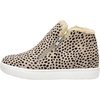 CUSHIONAIRE Women’s Heaven Hidden Wedge Faux Shearling Sneaker +Memory Foam(Spotted Cheetah)