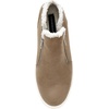 CUSHIONAIRE Women’s Heaven Hidden Wedge Faux Shearling Sneaker +Memory Foam(Taupe)