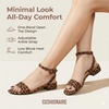 CUSHIONAIRE Women’s Nila one band low block heel sandal +Wide Widths Available(Leopard)