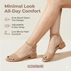 CUSHIONAIRE Women’s Nila one band low block heel sandal +Wide Widths Available(Taupe)
