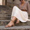 CUSHIONAIRE Women’s Nila one band low block heel sandal +Wide Widths Available(Taupe)