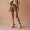 CUSHIONAIRE Women’s Strike Chunky Sneaker +Memory Foam, Wide Widths Available(White/Tan)