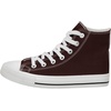 CUSHIONAIRE Women’s Vance high top Canvas Sneaker +Memory Foam(Choc Brown)