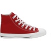 CUSHIONAIRE Women’s Vance high top Canvas Sneaker +Memory Foam(Red Zipper)