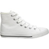 CUSHIONAIRE Women’s Vance high top Canvas Sneaker +Memory Foam(White Zipper)