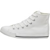 CUSHIONAIRE Women’s Vance high top Canvas Sneaker +Memory Foam(White Zipper)