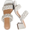CUSHIONAIRE Onyx Braided Chunky Heels for Women with Block Heel and Memory Foam(Ivory)