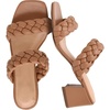 CUSHIONAIRE Onyx Braided Chunky Heels for Women with Block Heel and Memory Foam(Tan)