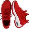 CUSHIONAIRE Women’s Blaze Stretch Knit Slip on lace Sneaker +Memory Foam & LiteSole Technology(Red)