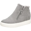 CUSHIONAIRE Women’s Heaven Hidden Wedge Faux Shearling Sneaker +Memory Foam(Grey)