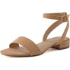 CUSHIONAIRE Women’s Nila one band low block heel sandal +Wide Widths Available(Taupe)