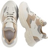 CUSHIONAIRE Women’s Strike Chunky Sneaker +Memory Foam, Wide Widths Available(White/Tan)