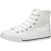 CUSHIONAIRE Women’s Vance high top Canvas Sneaker +Memory Foam(White Zipper)