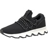 CUSHIONAIRE Women’s Zyler lace up Knit Sneaker +Memory Foam(Black)