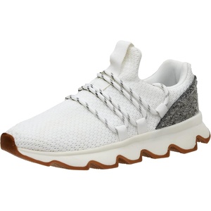 CUSHIONAIRE Women’s Zyler lace up Knit Sneaker +Memory Foam(White)