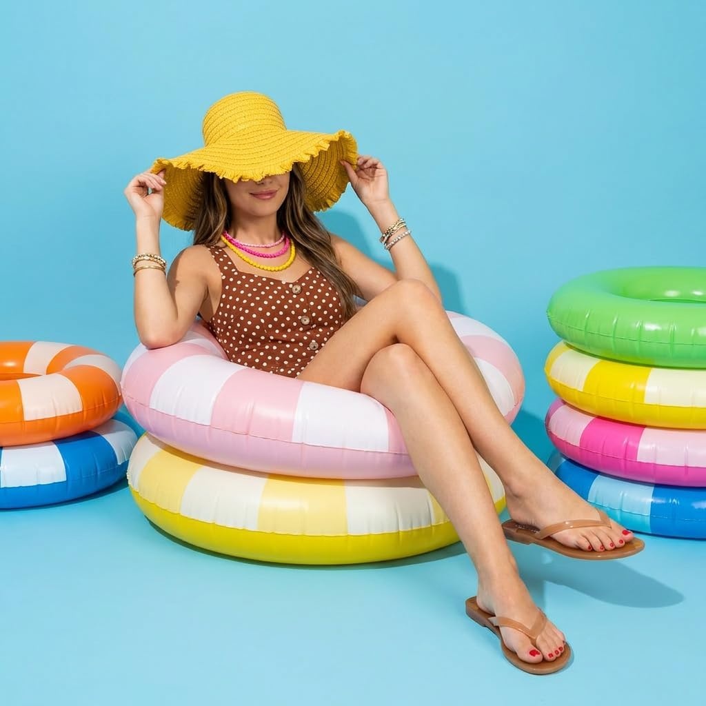 image:imageCUSHIONAIRE Aqua Jelly Flip Flops for WomenWhiskey