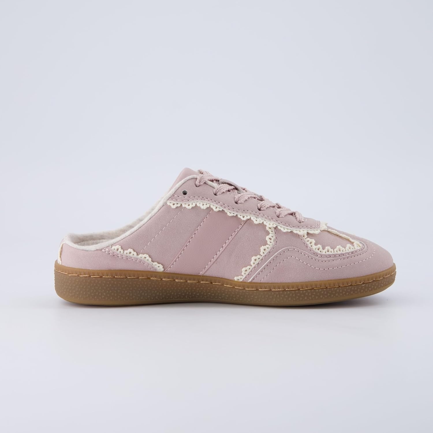 image:imageCUSHIONAIRE Bria Kids Backless Lace up Fashion Sneakers Shoes for GirlsPink