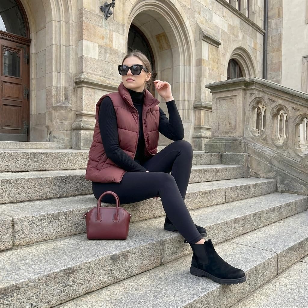 image:imageCUSHIONAIRE Britain Genuine Suede Chelsea Ankle Boots for WomenBlack