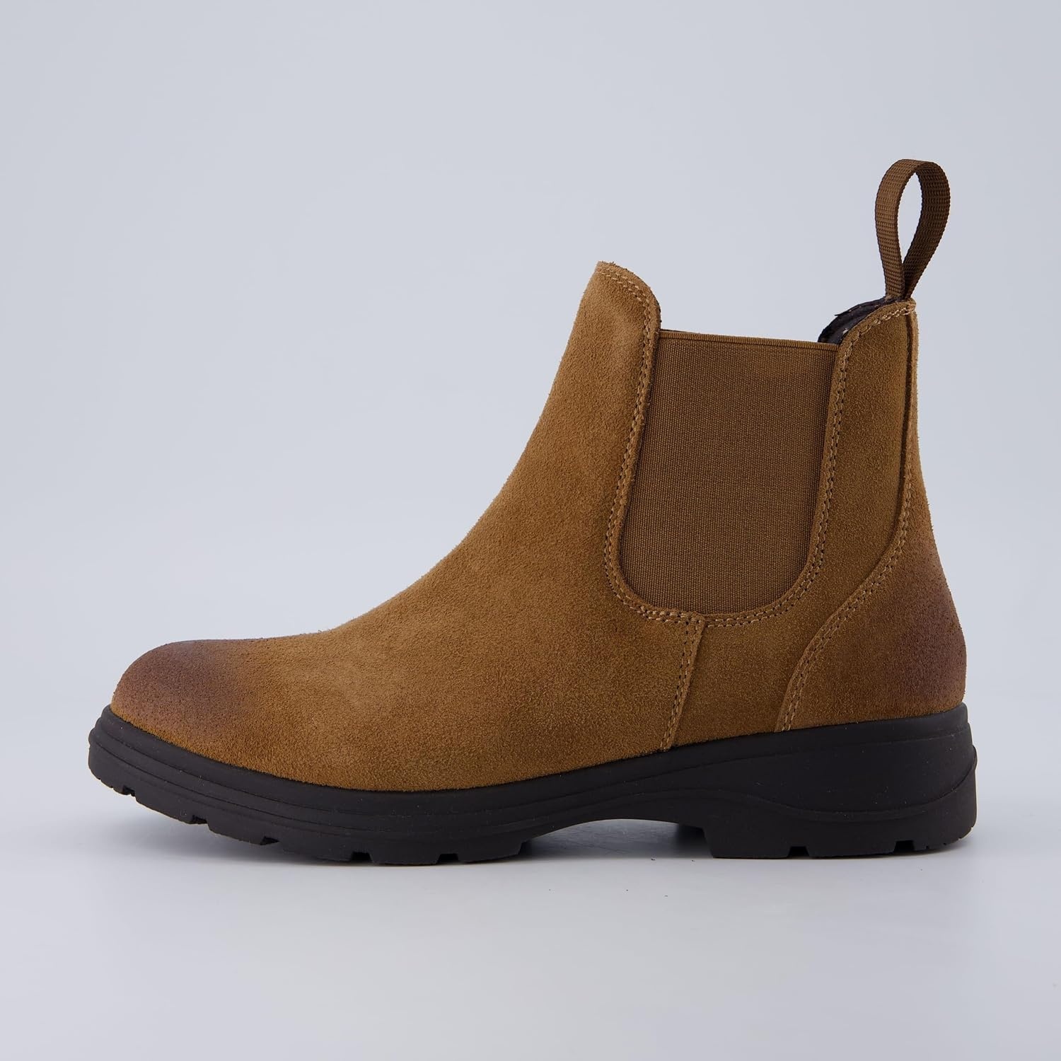 image:imageCUSHIONAIRE Britain Genuine Suede Chelsea Ankle Boots for WomenTan