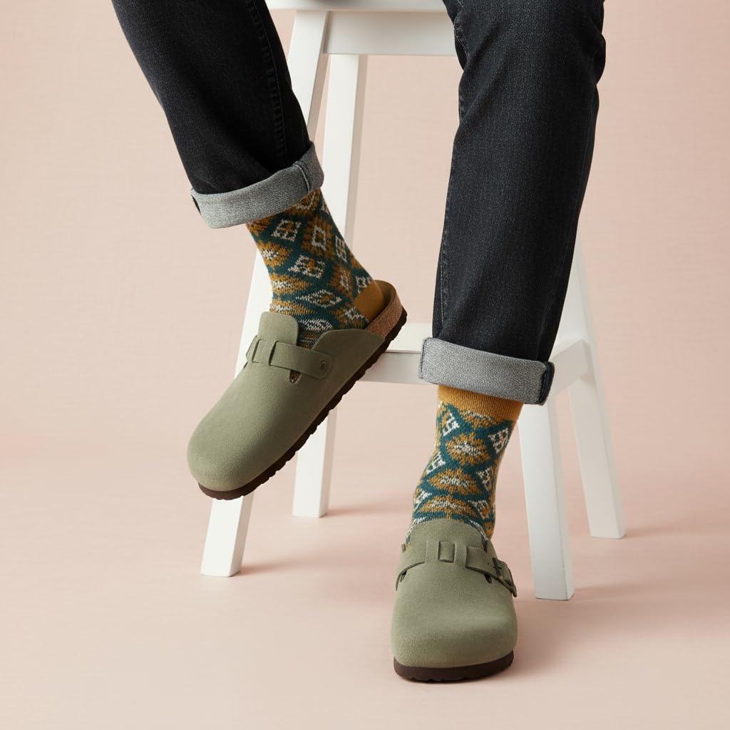 image:imageCUSHIONAIRE Haze Genuine Suede Leather Mens Clogs Comfortable Slip On Potato Shoes for Men with Adjustable BuckleOlive