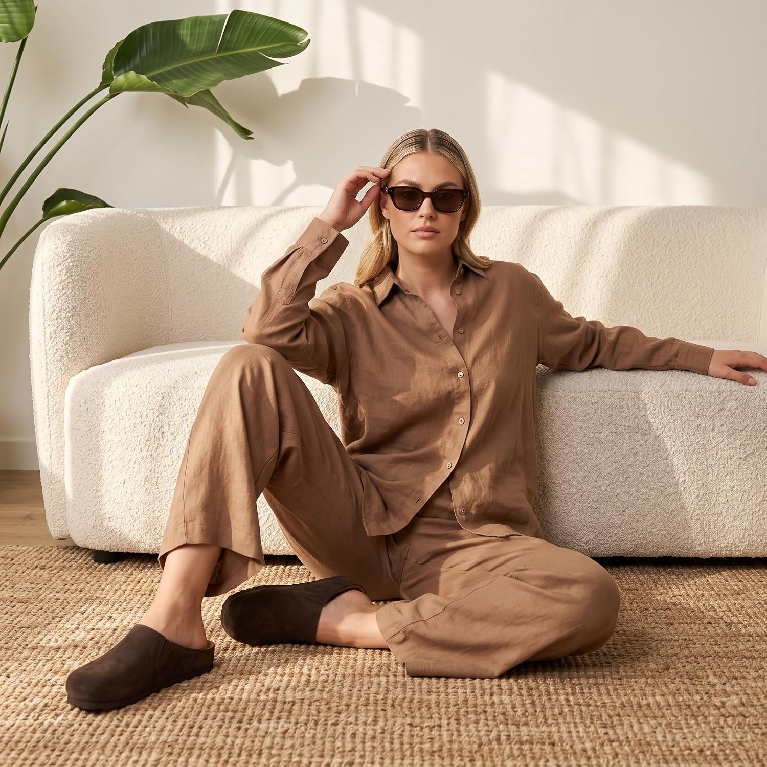 image:imageCUSHIONAIRE Lute Genuine Suede Leather Clogs for Women Indoor and Outdoor Comfortable Slip On Womens Clogs with Cushioned FootbedChocolate