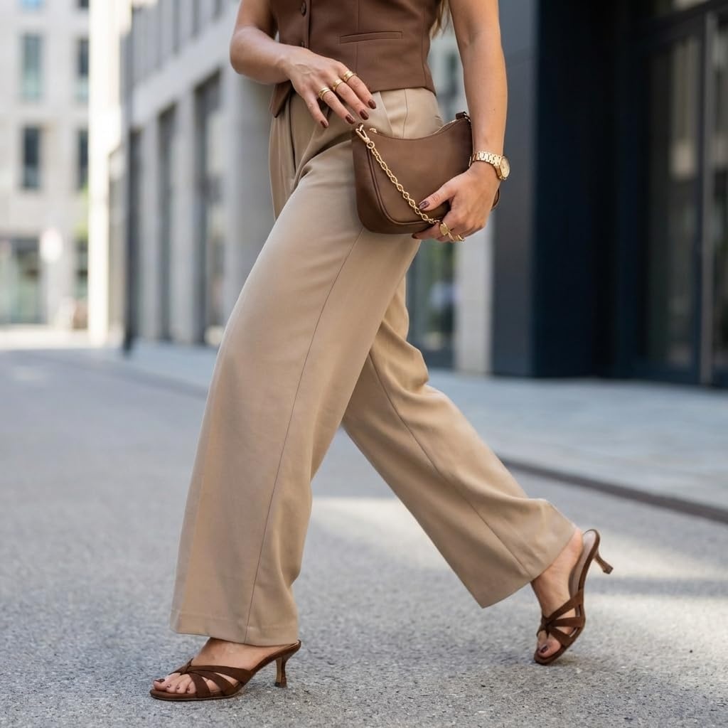 image:imageCUSHIONAIRE Malta Strappy Kitten Heels for Women Dressy Open Toe Low Heel Sandals with Memory Foam ComfortChocolate