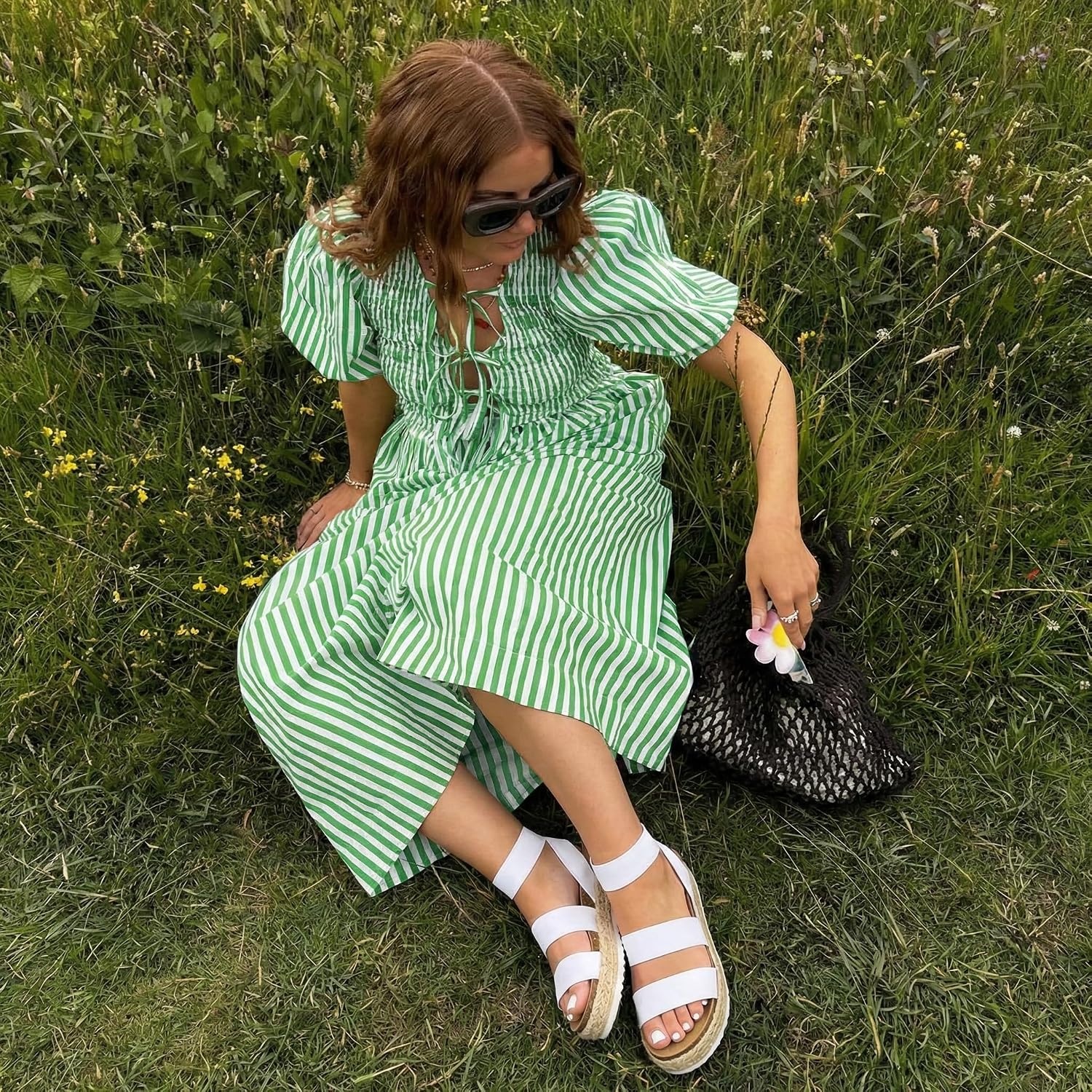 image:imageCUSHIONAIRE Mandy Strappy Espadrille Platform Sandals for Women with Low Wedge HeelWhite